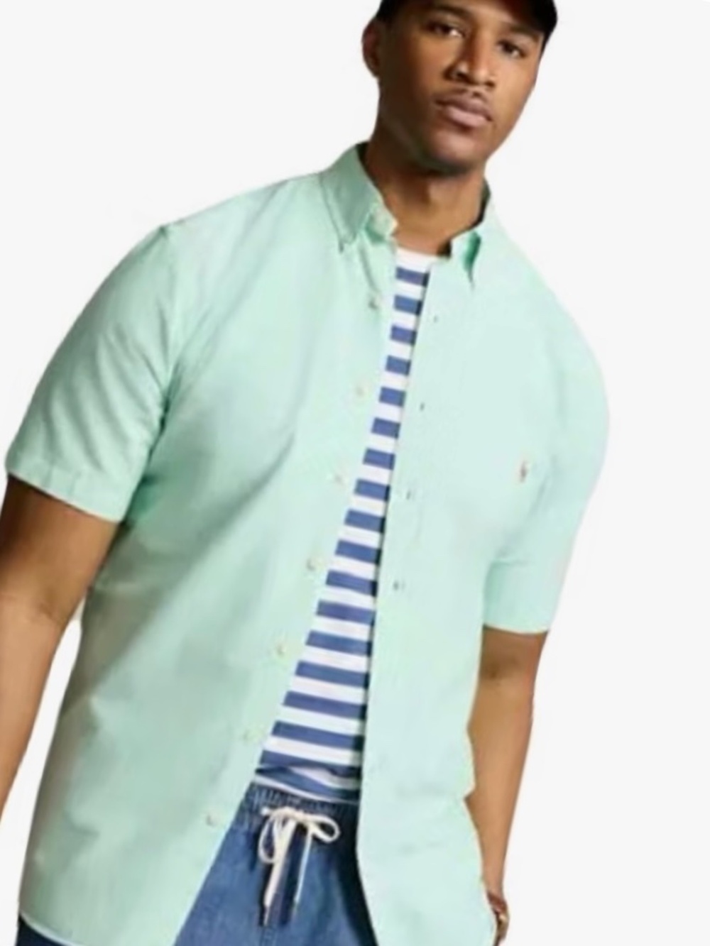 new POLO RALPH LAUREN Mens Classic Short Sleeve Oxford Button Down Shirt 2xlt